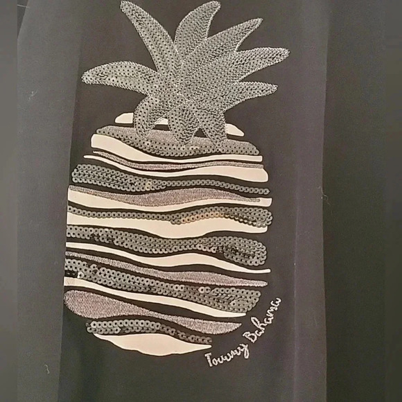Tommy Bahama Pineapple Full Zip, Light weight sweater, Color; Black Size; XS - Picture 3 of 4